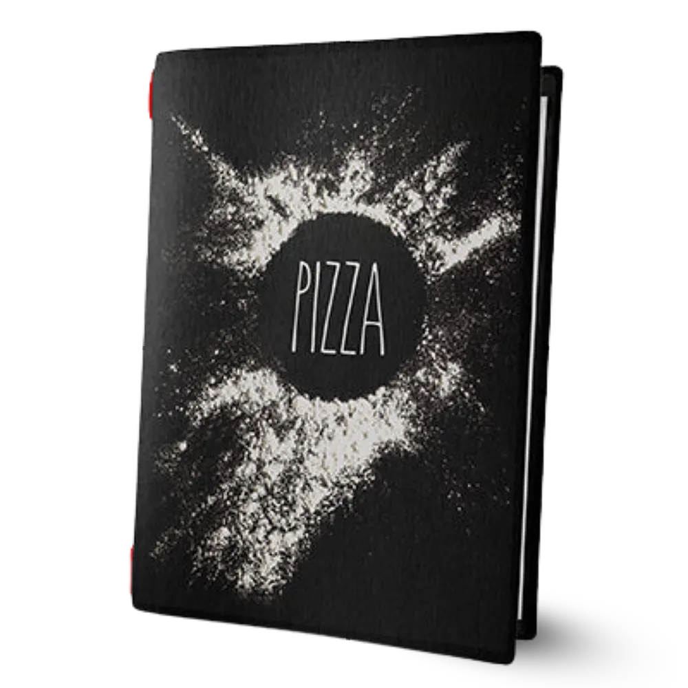 Porte-menu noir avec impression | 17 modèles