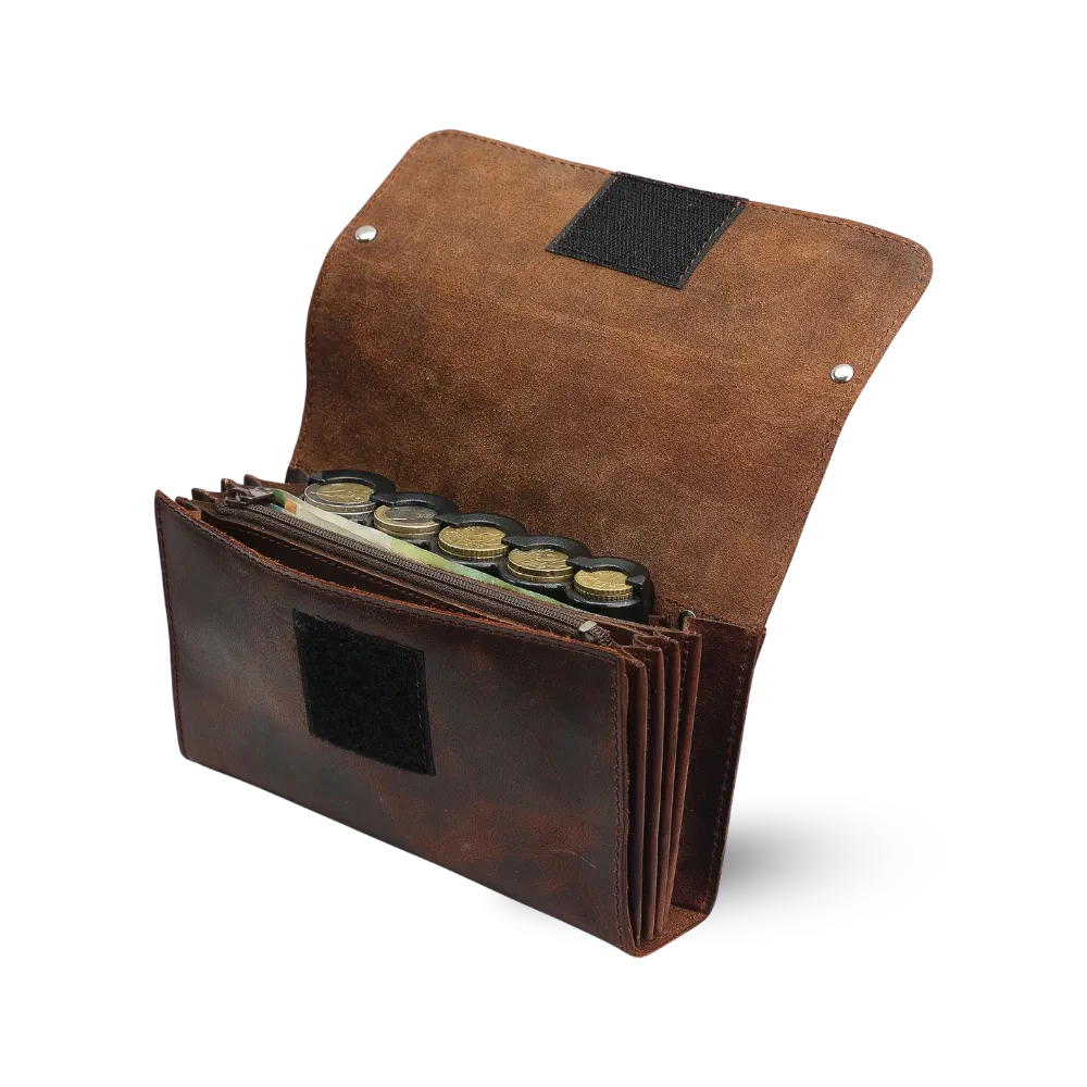 Leather Hospitality Wallet | Velcro Closure | Gladiator Line | 20x13x7 cm