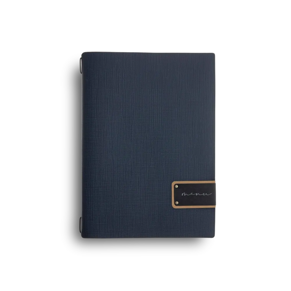 Hospitality Leather Menu Holder with Inserts | 8 Colors