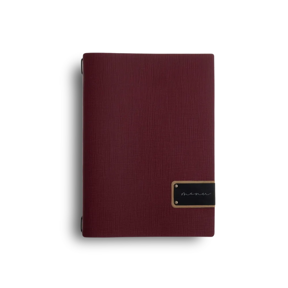 Hospitality Leather Menu Holder with Inserts | 8 Colors
