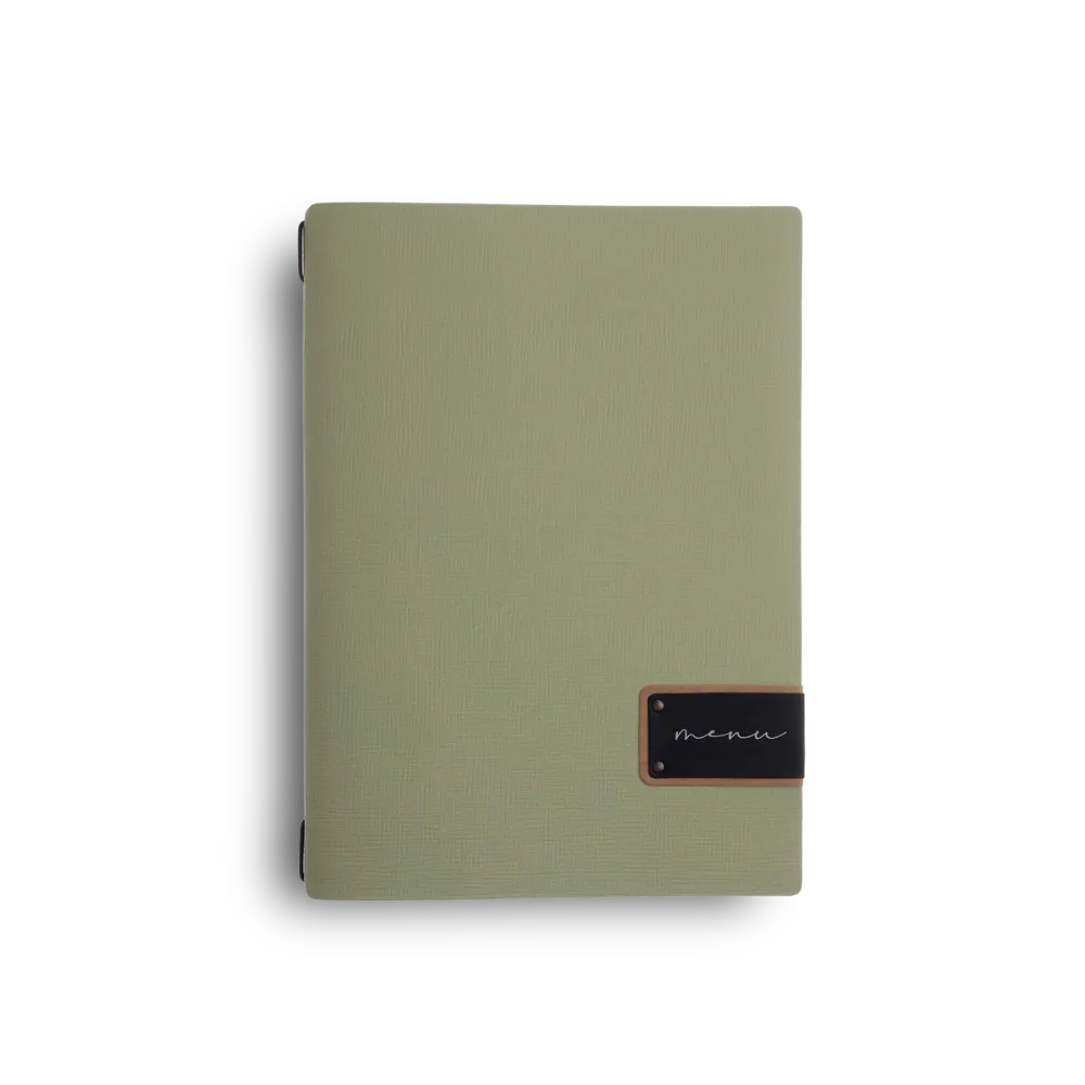 Hospitality Leather Menu Holder with Inserts | 8 Colors