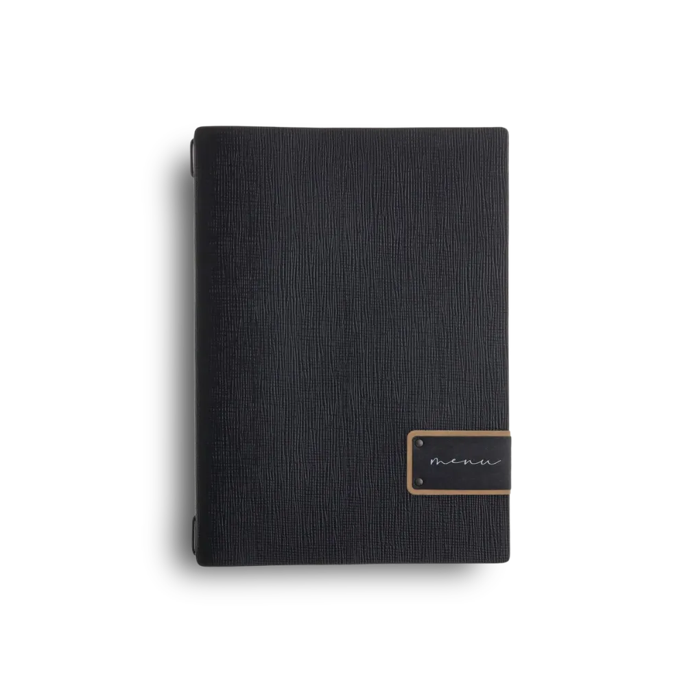 Hospitality Leather Menu Holder with Inserts | 8 Colors