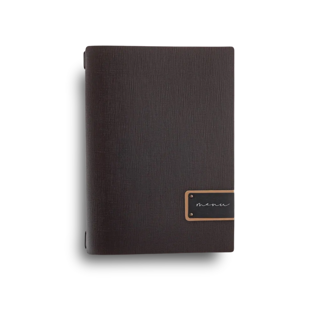 Hospitality Leather Menu Holder with Inserts | 8 Colors