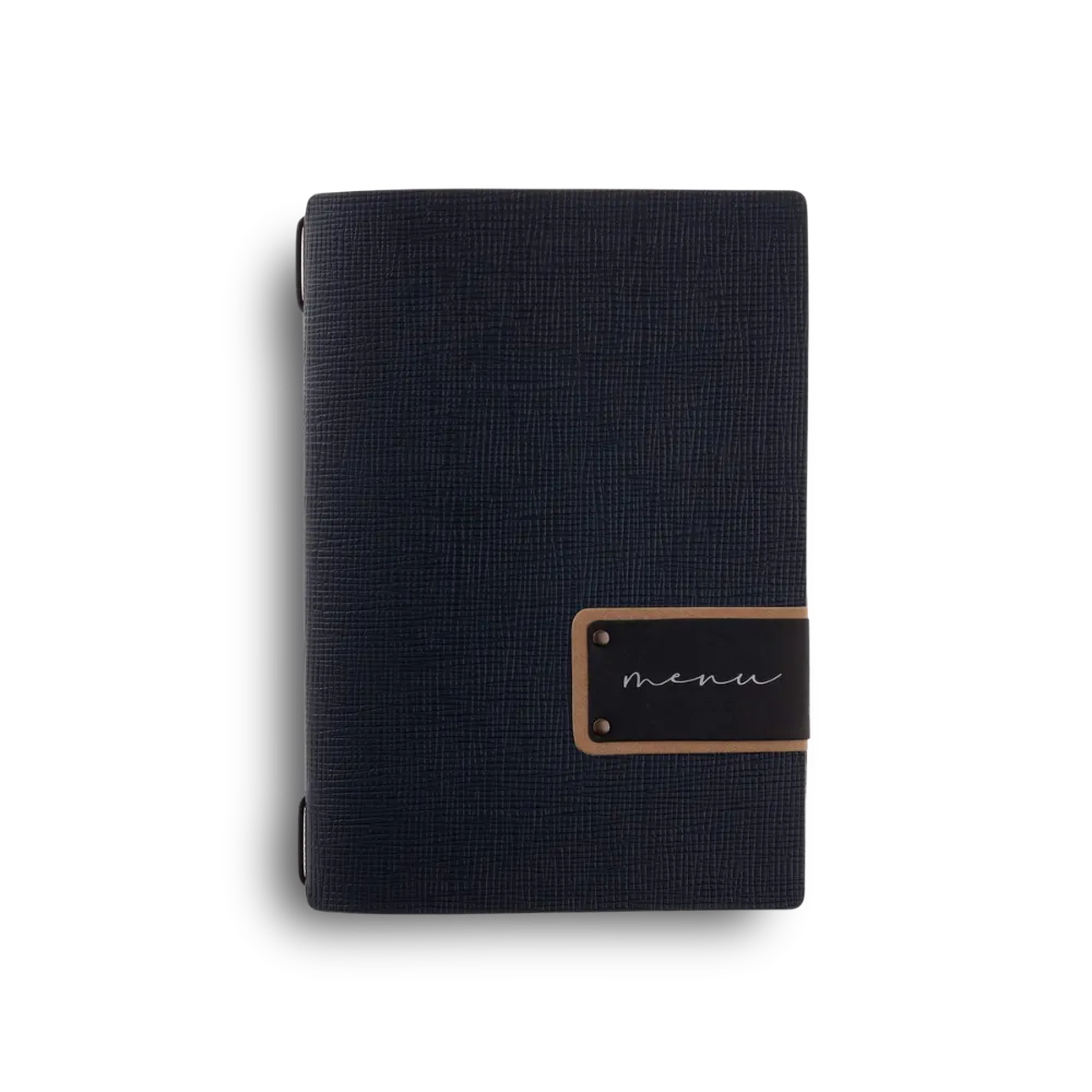 Hospitality Leather Menu Holder with Inserts | 8 Colors