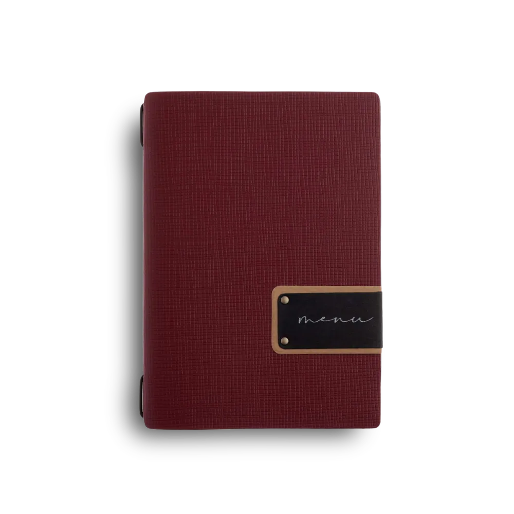 Hospitality Leather Menu Holder with Inserts | 8 Colors