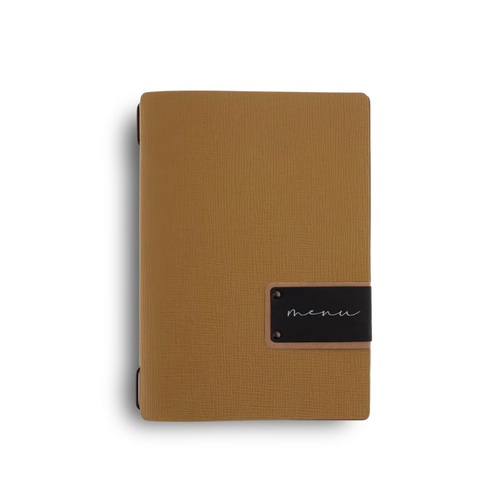 Hospitality Leather Menu Holder with Inserts | 8 Colors