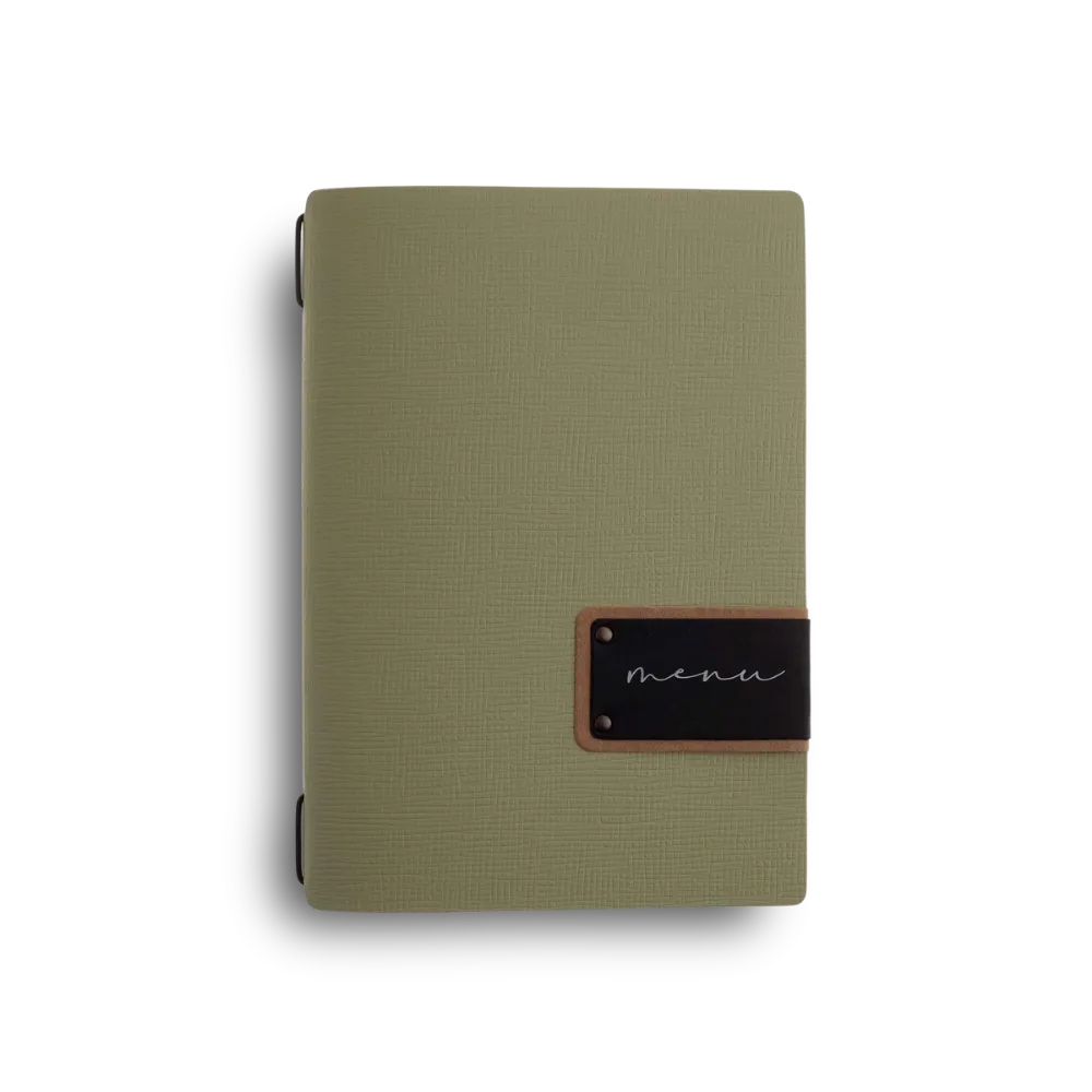 Hospitality Leather Menu Holder with Inserts | 8 Colors