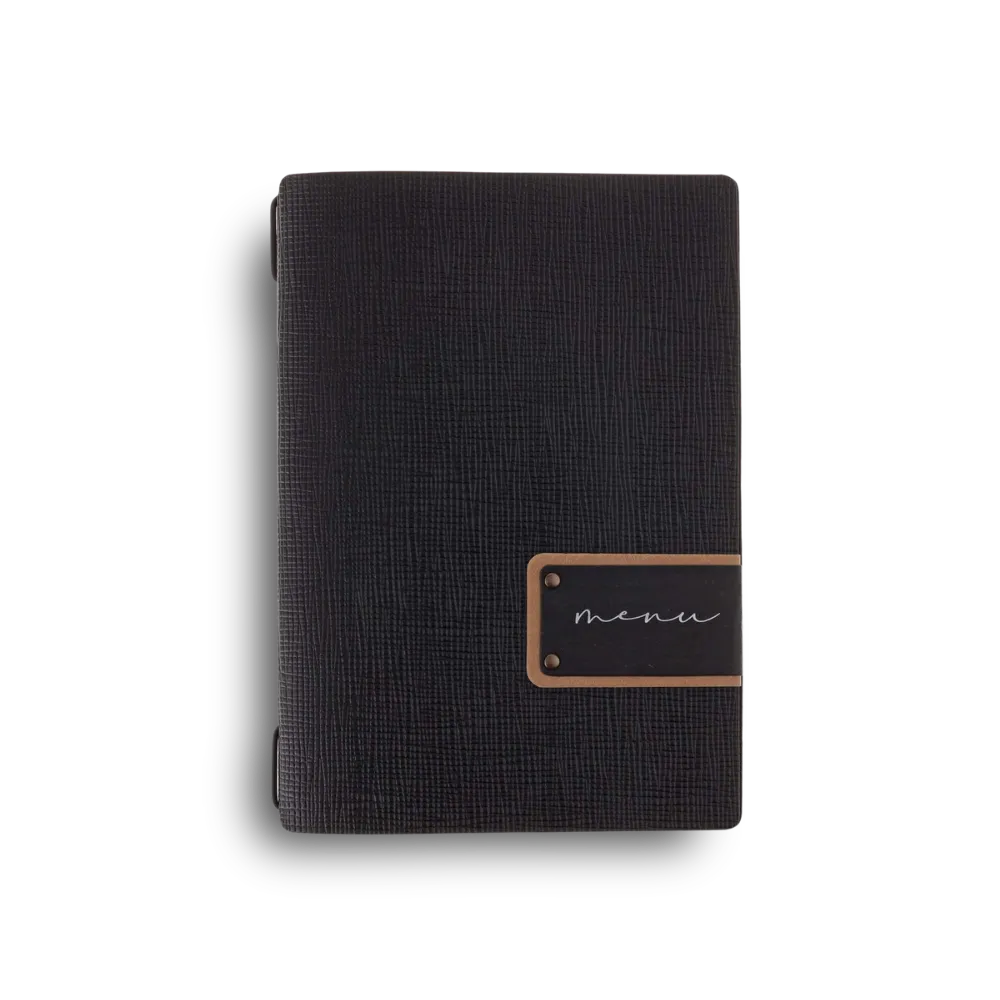 Hospitality Leather Menu Holder with Inserts | 8 Colors