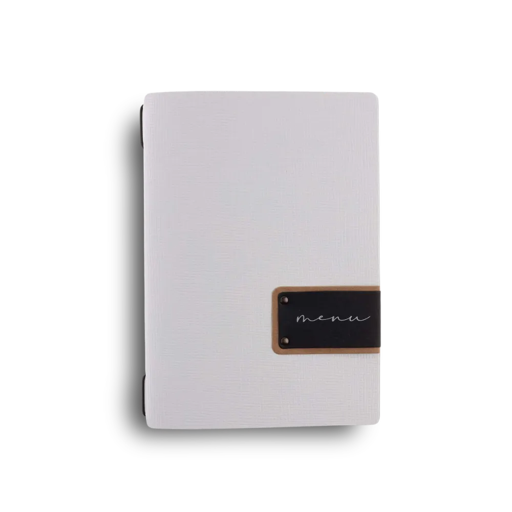 Hospitality Leather Menu Holder with Inserts | 8 Colors