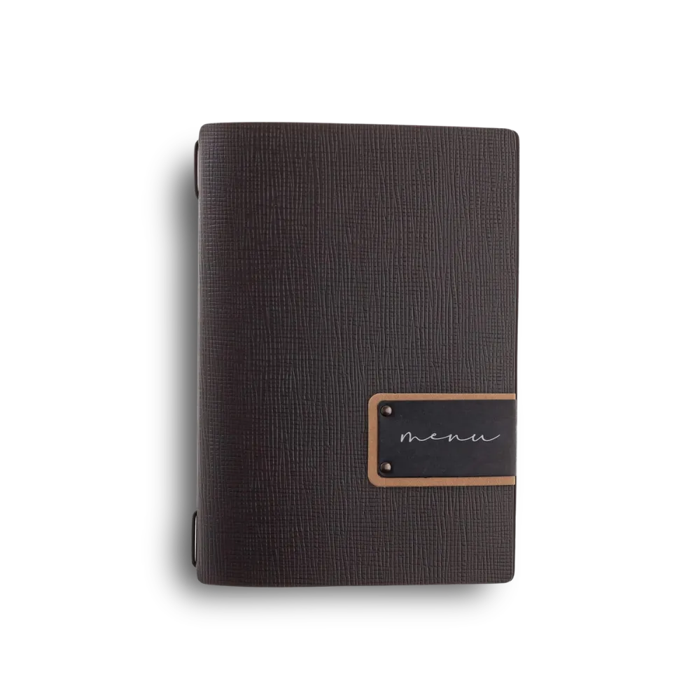 Hospitality Leather Menu Holder with Inserts | 8 Colors