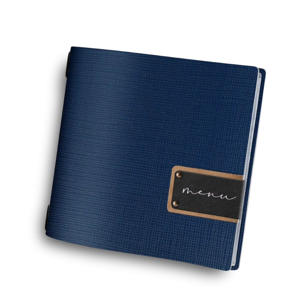Square restaurant Menu Card Holder made of leather with sleeves | 8 colors