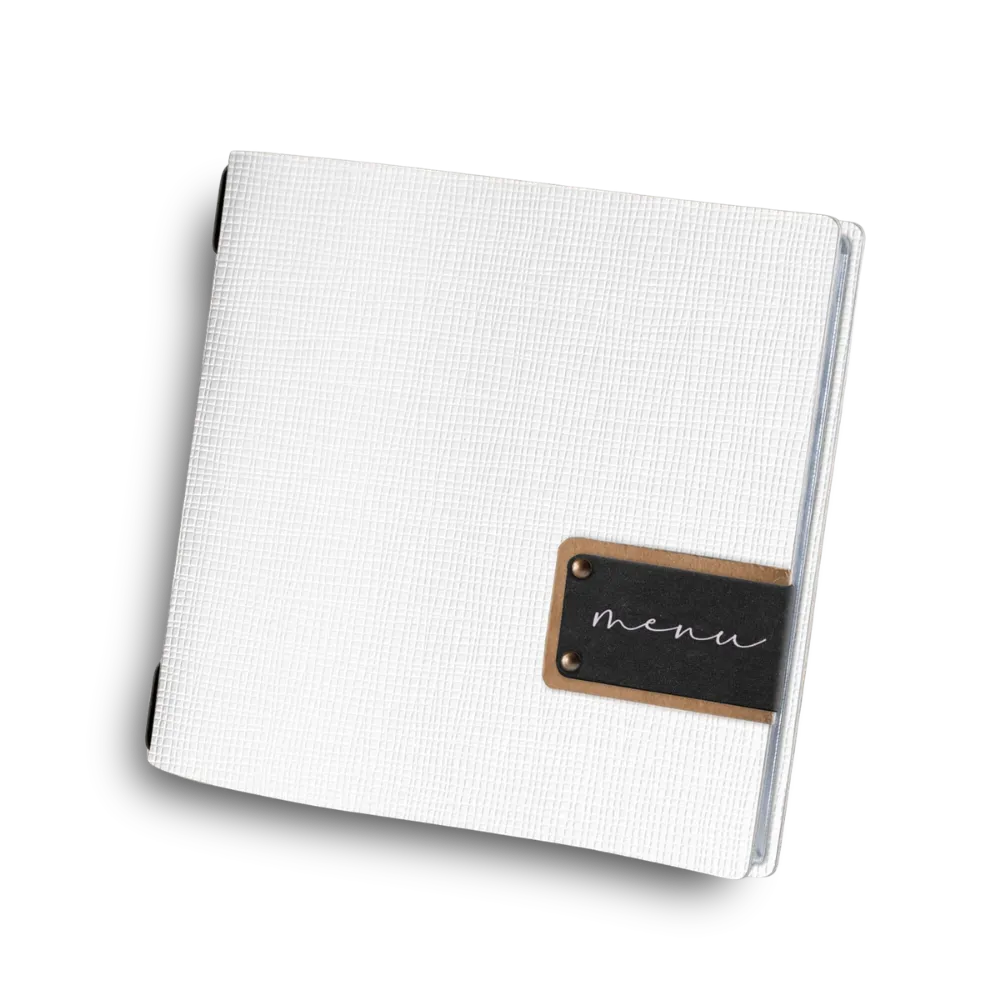 Square restaurant Menu Card Holder made of leather with sleeves | 8 colors