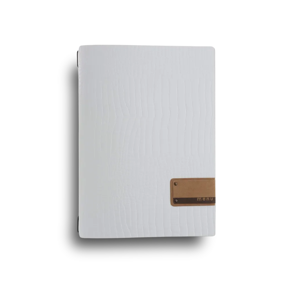 Livre de menus de restauration en cuir recyclé avec enveloppes | 5 couleurs
