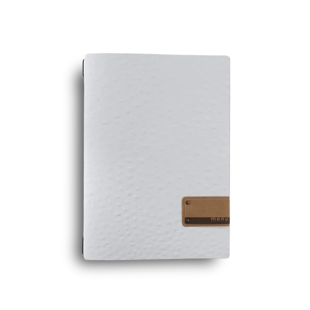 Livre de menus de restauration en cuir recyclé avec enveloppes | 5 couleurs