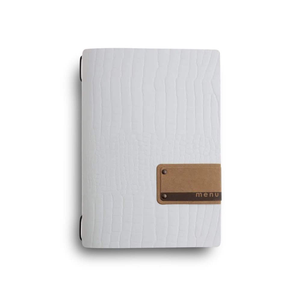 Livre de menus de restauration en cuir recyclé avec enveloppes | 5 couleurs