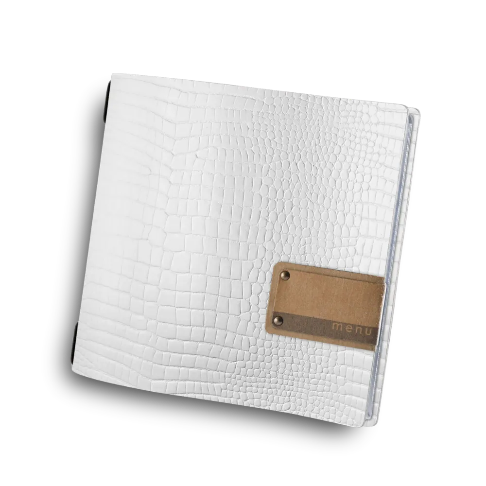 Livre de menus de restauration en cuir recyclé avec enveloppes | 5 couleurs