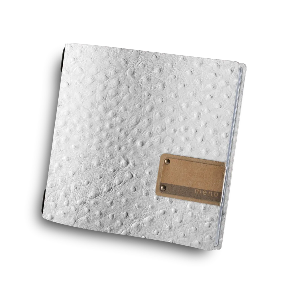Livre de menus de restauration en cuir recyclé avec enveloppes | 5 couleurs
