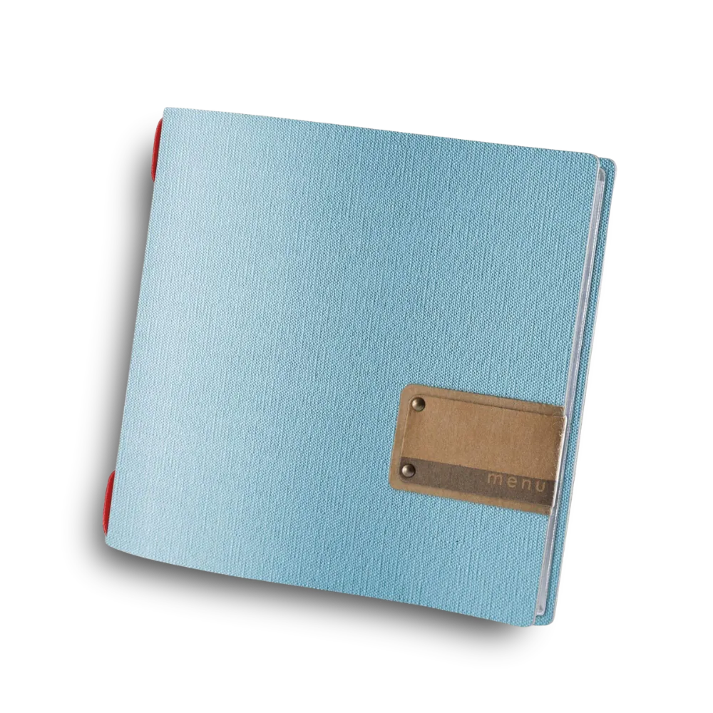 Carte de menu Traiteur en PVC avec enveloppes | 10 couleurs