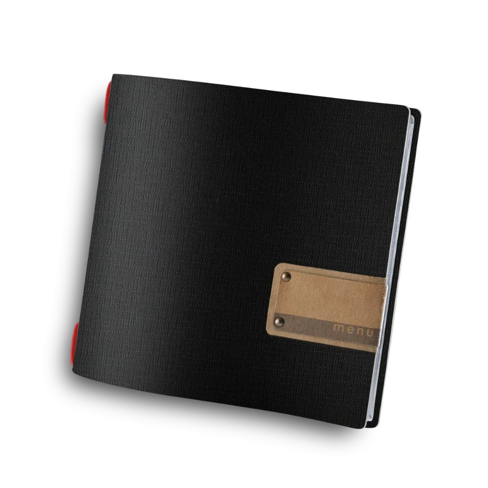 Carte de menu Traiteur en PVC avec enveloppes | 10 couleurs