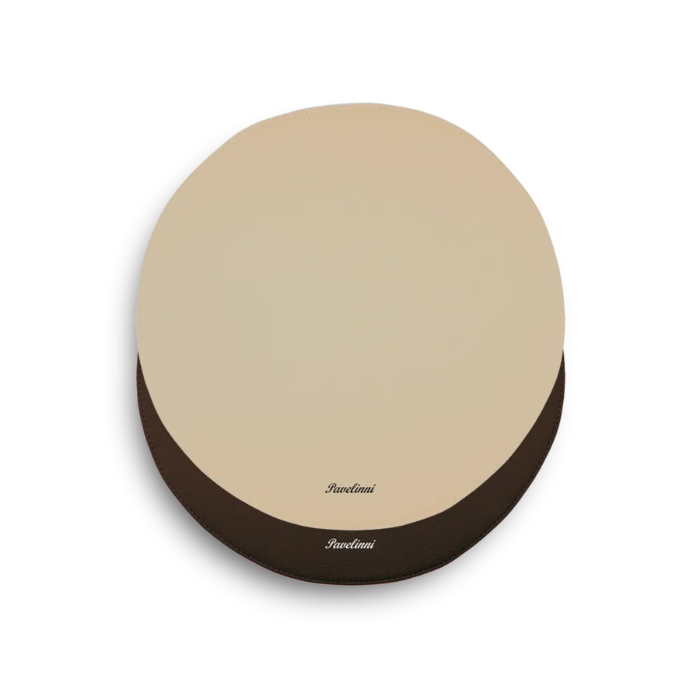 Round Placemat in eco-leather - Double-sided | SPHERE | 34 cm