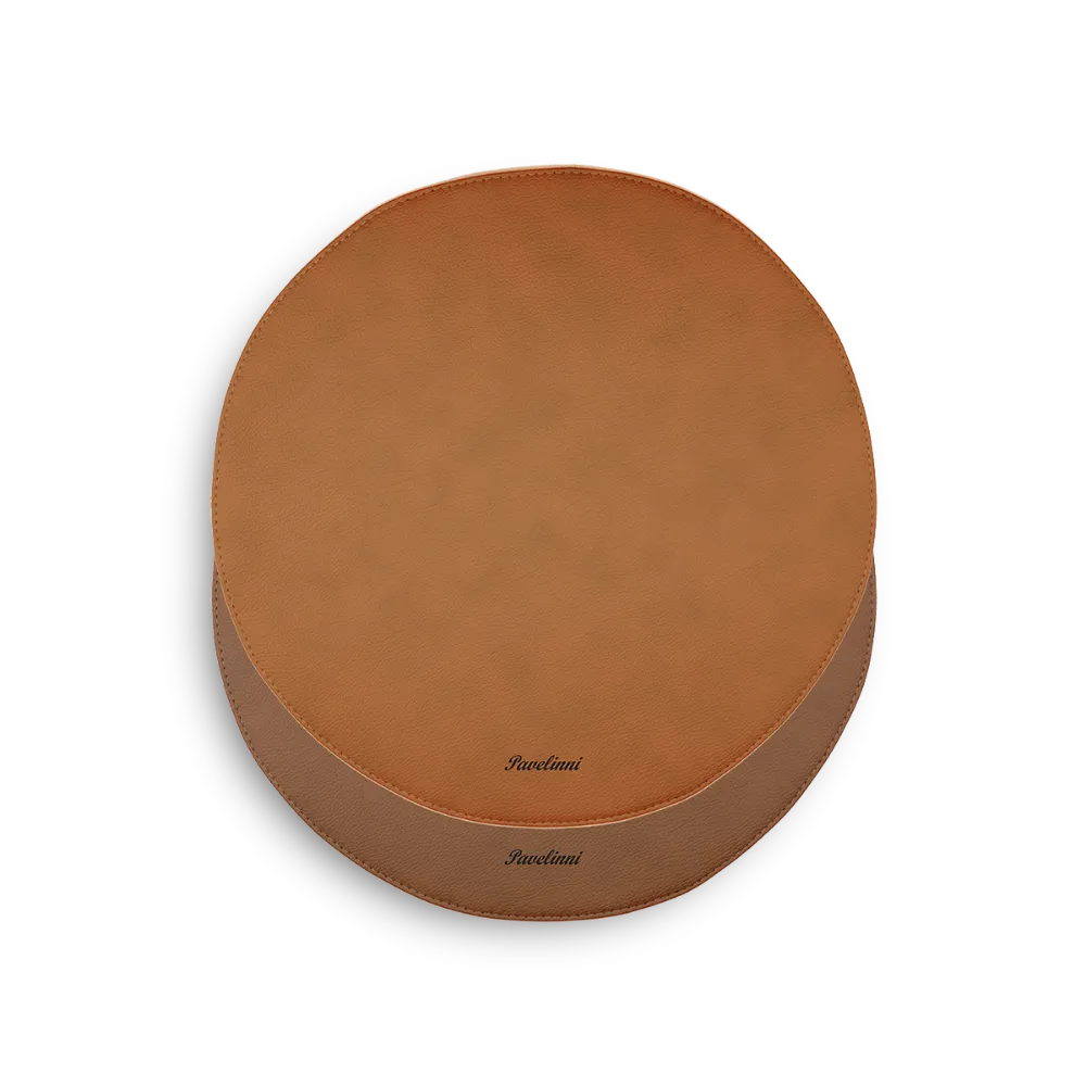 Round Placemat in eco-leather - Double-sided | SPHERE | 34 cm