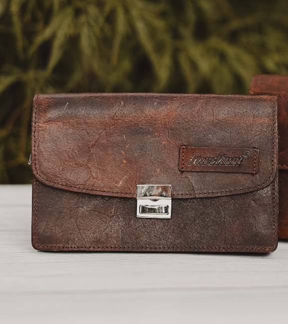 Kelner portemonnee met Driepuntsluiting | Leder | Gladiator Line | 18x10x3 cm