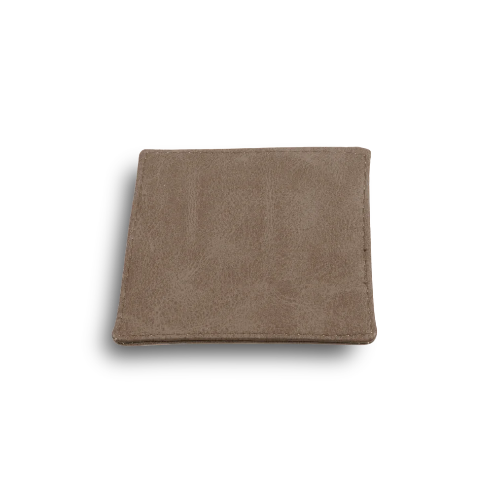 Onderzetter voor glazen - ecoleder | 10x10 cm