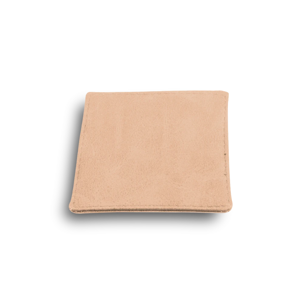Onderzetter voor glazen - ecoleder | 10x10 cm