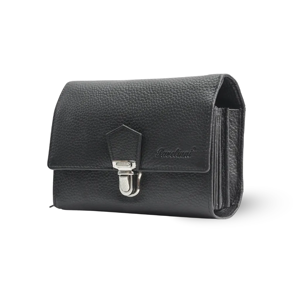 Calf Leather Hospitality Wallet | Click Closure | 17x13x3.5 cm