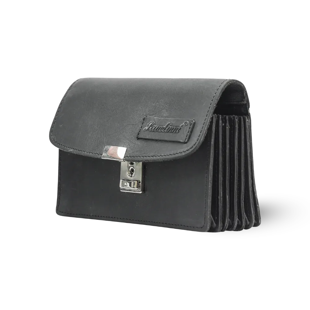 Kelner portemonnee met Driepuntsluiting | Leder | Gladiator Line | 18x10x3 cm