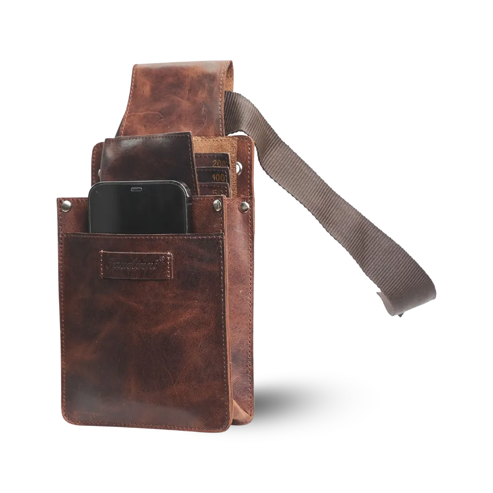 Holster PDA / Terminal pour horeca | Cuir | Gamme Gladiator | 10x14x4 cm