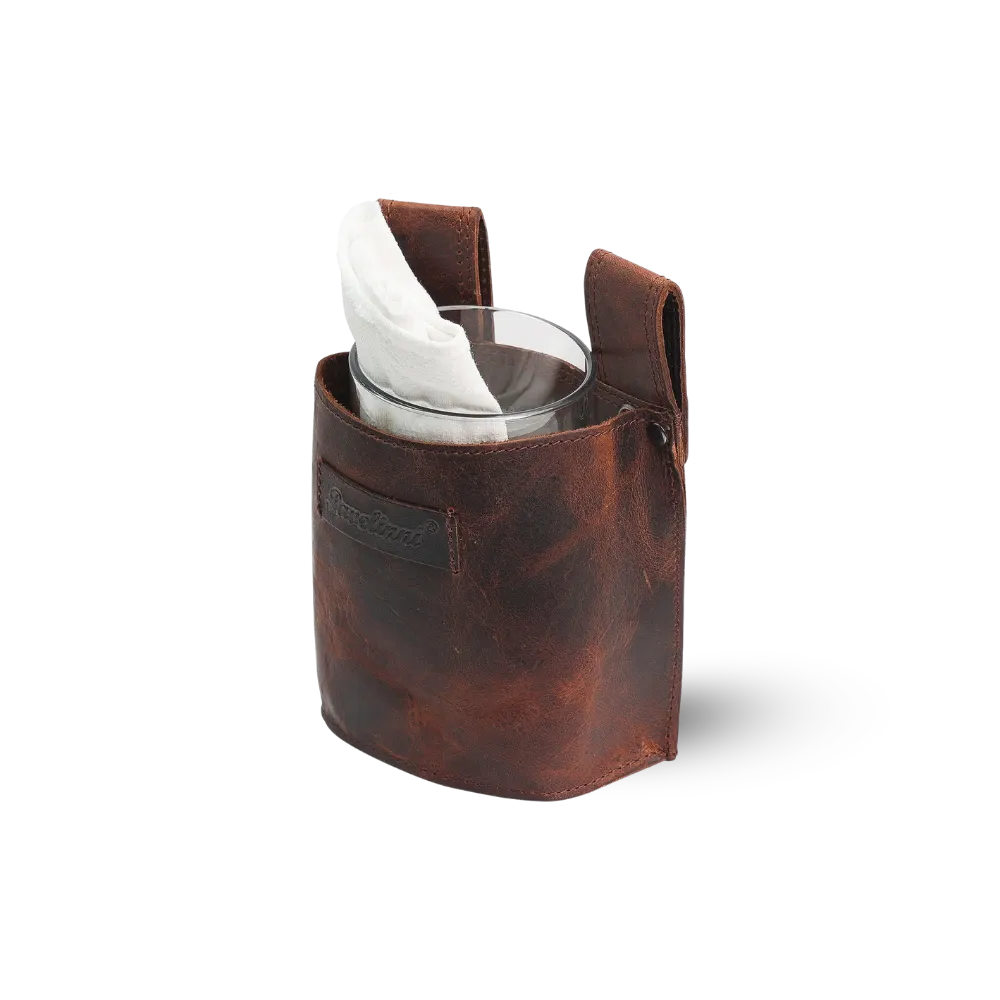 Porte-chiffon de nettoyage pour serveur | Cuir de buffle | Ligne Gladiateur