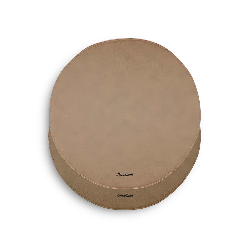 Round Placemat in eco-leather - Double-sided | SPHERE | 34 cm